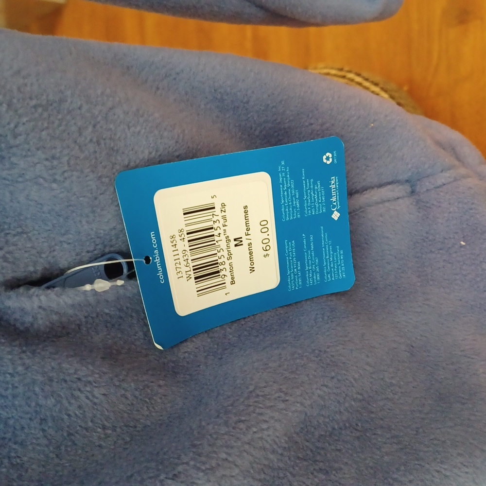 NWT Columbia Fleece Zip-up - Picture 3 of 3
